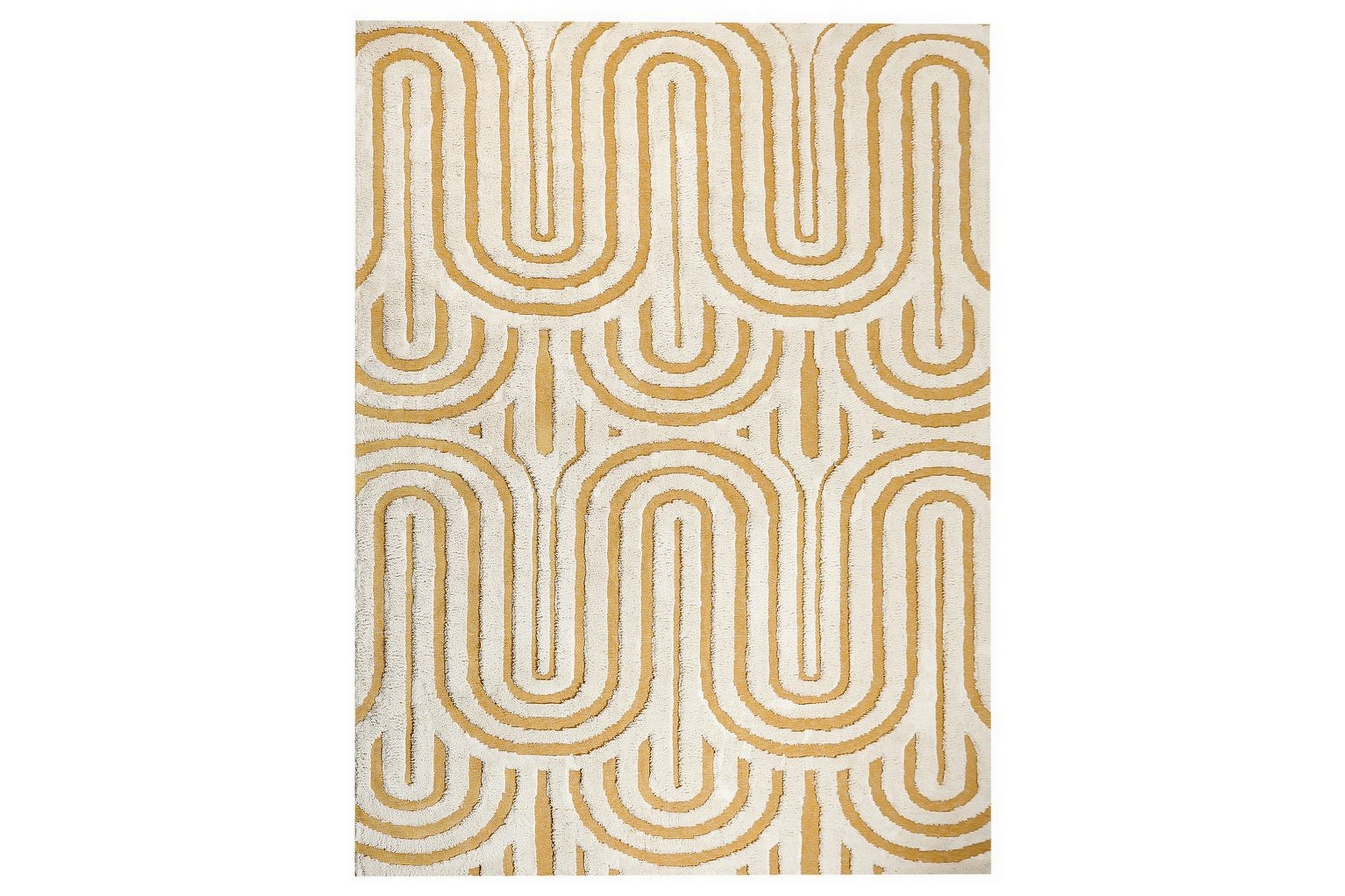 matta perai - vit, gul, 300x400 cm