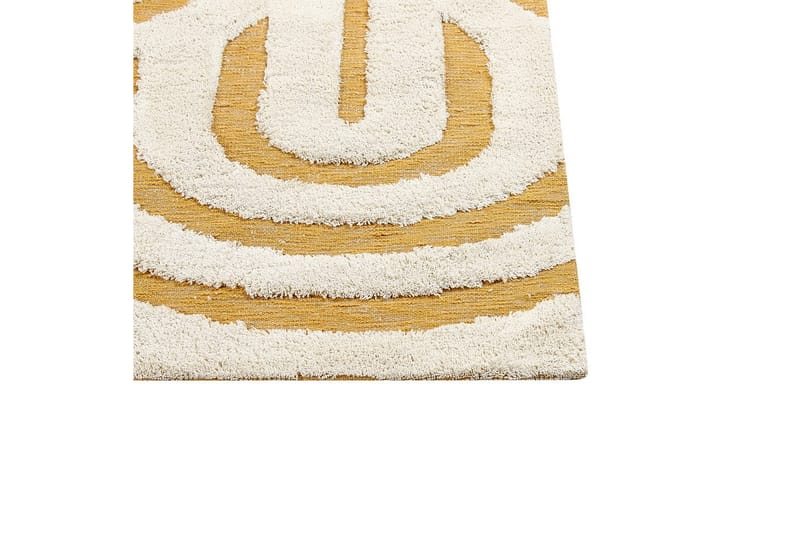 Matta Perai - Vit, Gul, 160x230 cm - Textil & mattor - Matta - Modern matta - Bomullsmatta
