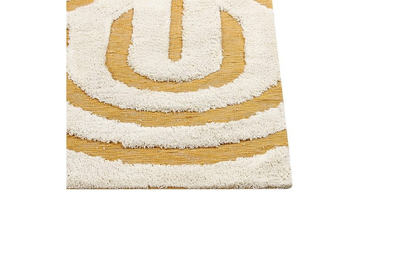 Matta Perai - Vit, Gul, 160x230 cm - Textil & mattor - Matta - Modern matta - Bomullsmatta