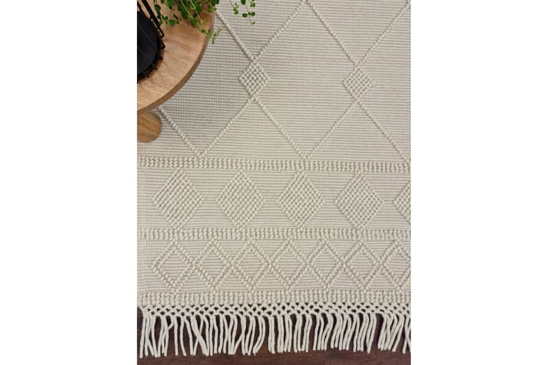 Nepal Ullmatta 75x200 cm - Vit - Textil & mattor - Matta - Modern matta - Ullmatta
