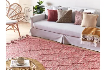 Nigde Ryamatta 140x200 cm - Röd - Textil & mattor - Matta - Modern matta - Bomullsmatta