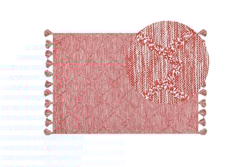Nigde Ryamatta 160x230 cm - Röd - Textil & mattor - Matta - Modern matta - Ryamatta
