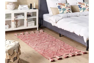 Nigde Ryamatta 80x150 cm - Röd - Textil & mattor - Matta - Modern matta - Bomullsmatta