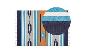 Noratus Bomullsmatta 200x300 cm - Blå - Textil & mattor - Matta - Modern matta - Bomullsmatta