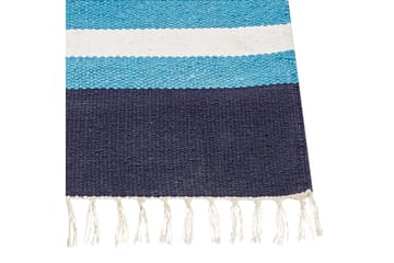 Noratus Bomullsmatta 80x300 cm - Blå - Textil & mattor - Matta - Modern matta - Bomullsmatta