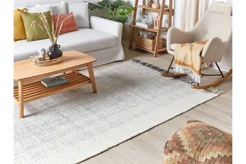 Omerli Ullmatta 140x200 cm - Svart/Vit - Textil & mattor - Matta - Modern matta - Ullmatta