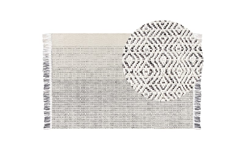 Omerli Ullmatta 160x230 cm - Svart/Vit - Textil & mattor - Matta - Modern matta - Ullmatta