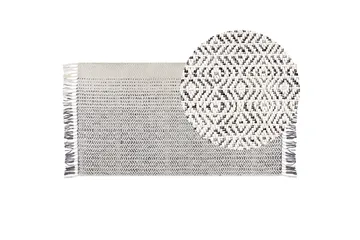 Omerli Ullmatta 80x150 cm - Svart/Vit - Textil & mattor - Matta - Modern matta - Ullmatta