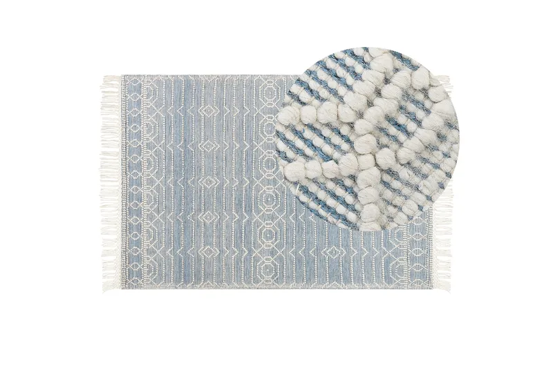 Orhaneli Ullmatta 160x230 cm - Blå - Textil & mattor - Matta - Modern matta - Ullmatta
