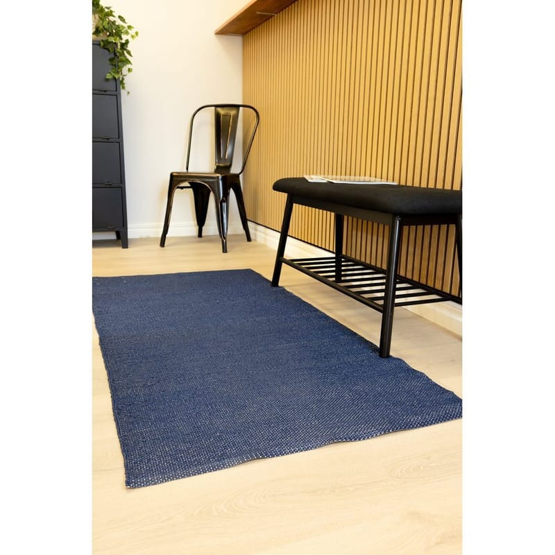 Plastmatta Hilma Plain - 70x150 cm, Blå - Textil & mattor - Matta - Modern matta - Wiltonmatta