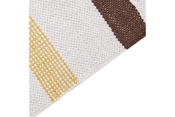 Plattvävd Hisarli - Brun, gul, orange, beige, 80x150 cm - Textil & mattor - Matta - Modern matta - Bomullsmatta