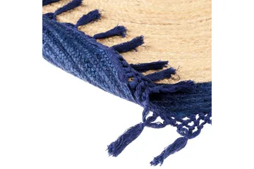 Plattvävd Marts - Beige, blå, 140x140 cm - Textil & mattor - Matta - Modern matta - Jutematta & hampamatta