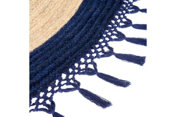 Plattvävd Marts - Beige, blå, 140x140 cm - Textil & mattor - Matta - Modern matta - Jutematta & hampamatta