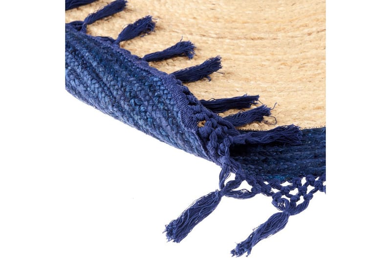 Plattvävd Marts - Beige, blå, 200x200 cm - Textil & mattor - Matta - Modern matta - Jutematta & hampamatta