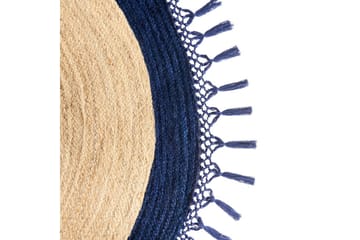 Plattvävd Marts - Beige, blå, 200x200 cm - Textil & mattor - Matta - Modern matta - Jutematta & hampamatta