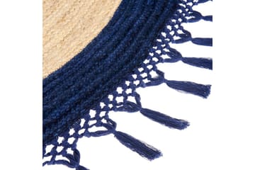 Plattvävd Marts - Beige, blå, 200x200 cm - Textil & mattor - Matta - Modern matta - Jutematta & hampamatta