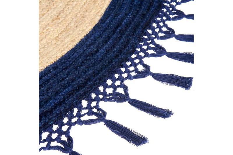 Plattvävd Marts - Beige, blå, 200x200 cm - Textil & mattor - Matta - Modern matta - Jutematta & hampamatta