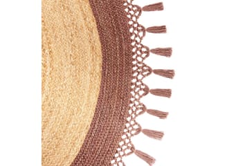 Plattvävd Marts - Beige, brun, 140x140 cm - Textil & mattor - Matta - Modern matta - Jutematta & hampamatta