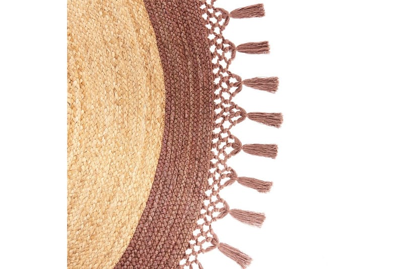 Plattvävd Marts - Beige, brun, 140x140 cm - Textil & mattor - Matta - Modern matta - Jutematta & hampamatta