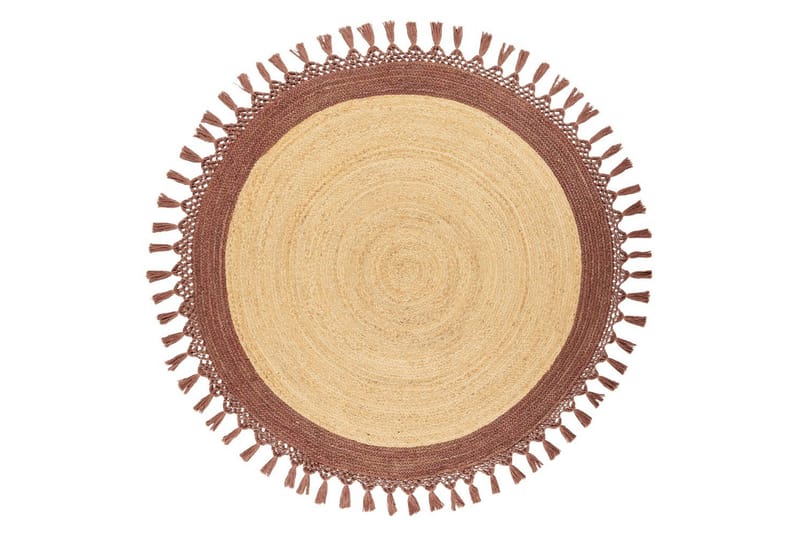 Plattvävd Marts - Beige, brun, 140x140 cm - Textil & mattor - Matta - Modern matta - Jutematta & hampamatta
