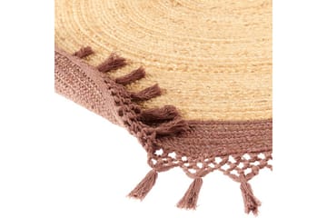 Plattvävd Marts - Beige, brun, 140x140 cm - Textil & mattor - Matta - Modern matta - Jutematta & hampamatta