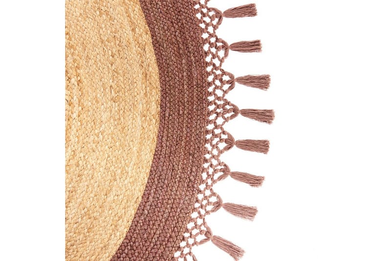 Plattvävd Marts - Beige, brun, 140x140 cm - Textil & mattor - Matta - Modern matta - Jutematta & hampamatta