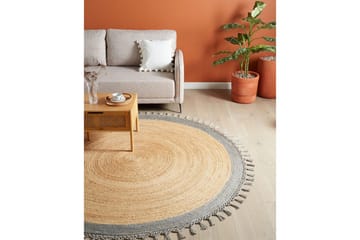 Plattvävd Marts - Beige, grå, 200x200 cm - Textil & mattor - Matta - Modern matta - Jutematta & hampamatta