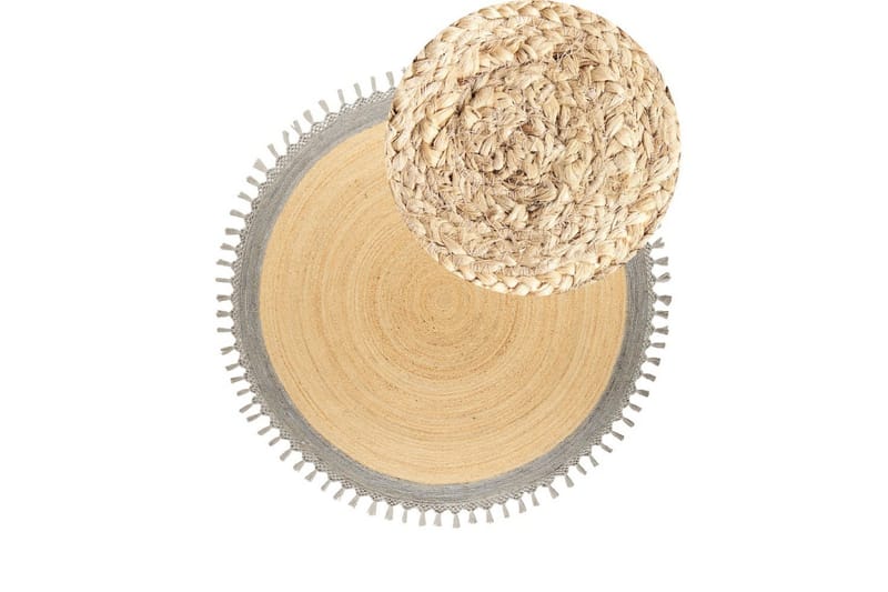 Plattvävd Marts - Beige, grå, 200x200 cm - Textil & mattor - Matta - Modern matta - Jutematta & hampamatta