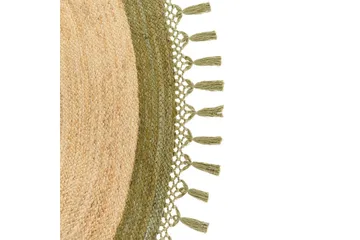 Plattvävd Marts - Beige, Grön, 200x200 cm - Textil & mattor - Matta - Modern matta - Jutematta & hampamatta