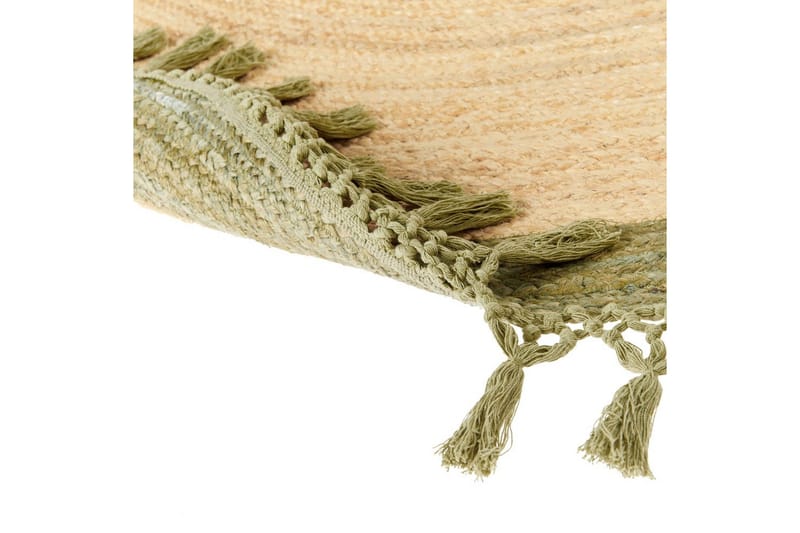 Plattvävd Marts - Beige, Grön, 200x200 cm - Textil & mattor - Matta - Modern matta - Jutematta & hampamatta