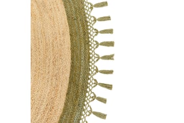 Plattvävd Marts - Beige, Grön, 200x200 cm - Textil & mattor - Matta - Modern matta - Jutematta & hampamatta