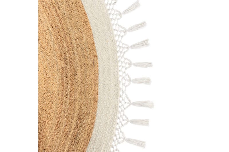 Plattvävd Marts - Beige, vit, 200x200 cm - Textil & mattor - Matta - Modern matta - Jutematta & hampamatta