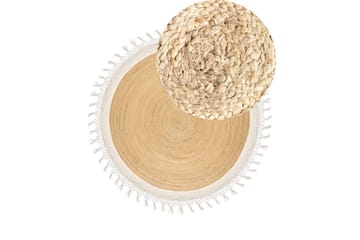 Plattvävd Marts - Beige, vit, 200x200 cm - Textil & mattor - Matta - Modern matta - Jutematta & hampamatta