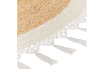 Plattvävd Marts - Beige, vit, 200x200 cm - Textil & mattor - Matta - Modern matta - Jutematta & hampamatta