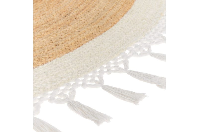 Plattvävd Marts - Beige, vit, 200x200 cm - Textil & mattor - Matta - Modern matta - Jutematta & hampamatta