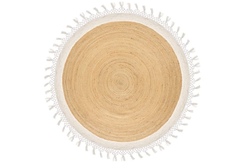 Plattvävd Marts - Beige, vit, 200x200 cm - Textil & mattor - Matta - Modern matta - Jutematta & hampamatta