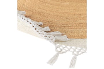 Plattvävd Marts - Beige, vit, 200x200 cm - Textil & mattor - Matta - Modern matta - Jutematta & hampamatta