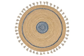 Plattvävd Obakoy - Beige, blå - Textil & mattor - Matta - Modern matta - Jutematta & hampamatta