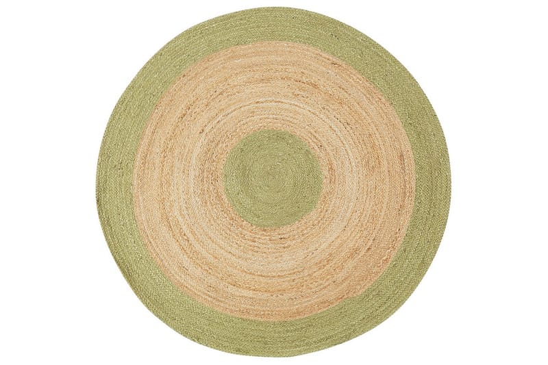 Plattvävd Yayalar - Beige, Grön - Textil & mattor - Matta - Modern matta - Jutematta & hampamatta