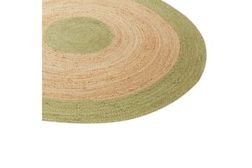 Plattvävd Yayalar - Beige, Grön - Textil & mattor - Matta - Modern matta - Jutematta & hampamatta