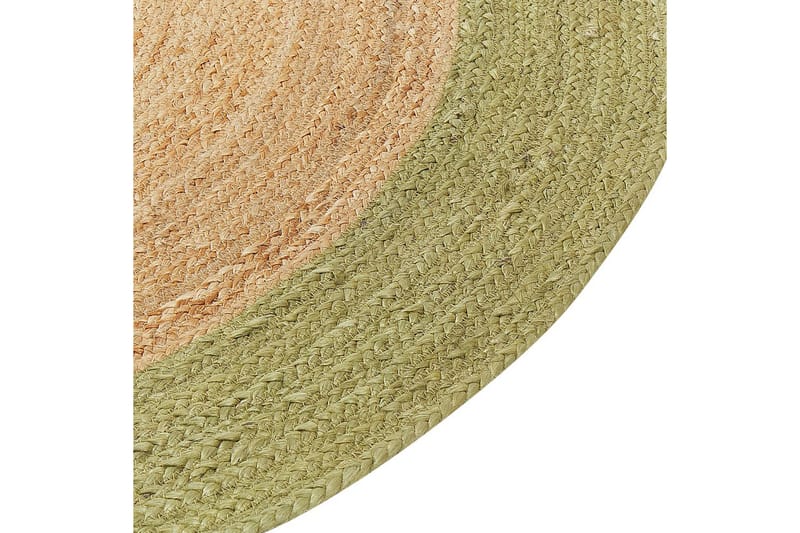 Plattvävd Yayalar - Beige, Grön - Textil & mattor - Matta - Modern matta - Jutematta & hampamatta