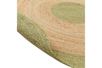 Plattvävd Yayalar - Beige, Grön - Textil & mattor - Matta - Modern matta - Jutematta & hampamatta