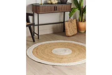 Plattvävd Yayalar - Beige, vit - Textil & mattor - Matta - Modern matta - Jutematta & hampamatta