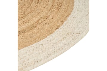 Plattvävd Yayalar - Beige, vit - Textil & mattor - Matta - Modern matta - Jutematta & hampamatta