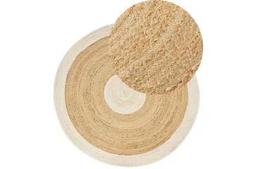 Plattvävd Yayalar - Beige, vit - Textil & mattor - Matta - Modern matta - Jutematta & hampamatta