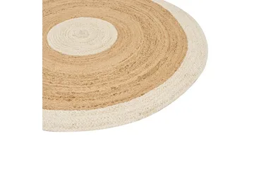 Plattvävd Yayalar - Beige, vit - Textil & mattor - Matta - Modern matta - Jutematta & hampamatta