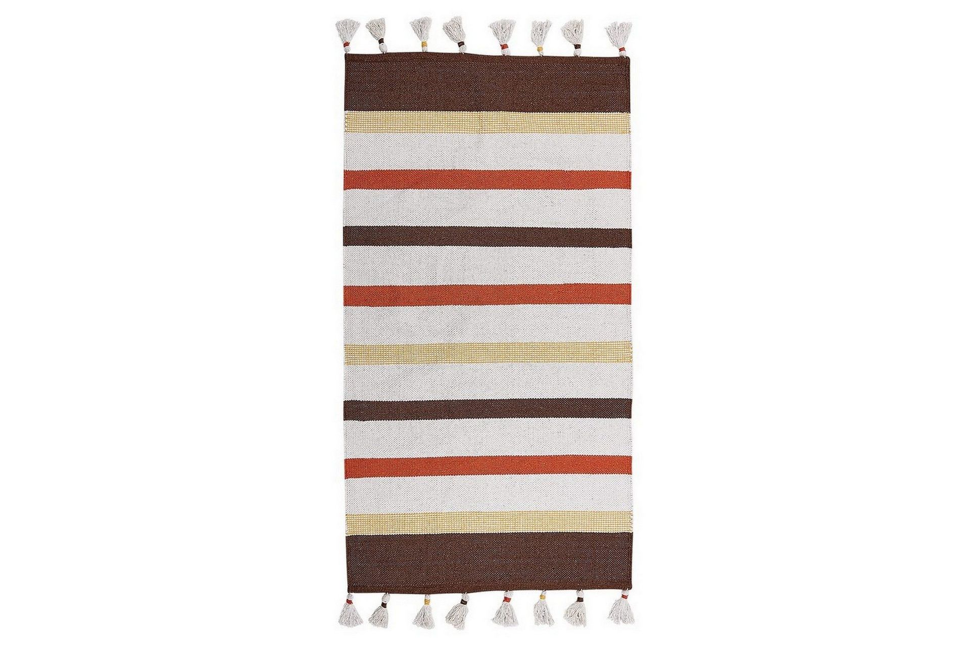 Plattv&auml;vd Hisarli - Brun, gul, orange, beige, 80x150 cm