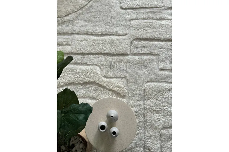 Pure Ullmatta 170x240 cm Rektangulär - Creme - Textil & mattor - Matta - Modern matta - Ullmatta