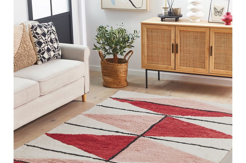 Purnia Ryamatta 140x200 cm - Röd - Textil & mattor - Matta - Modern matta - Ryamatta