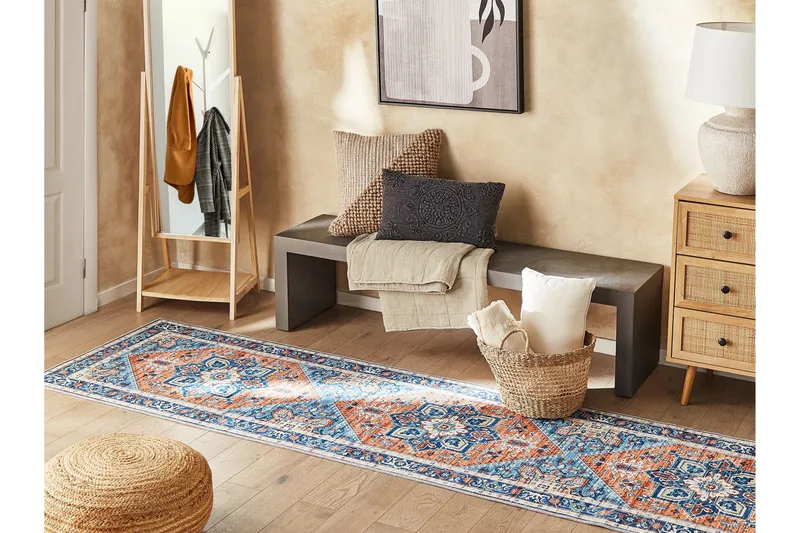 Ritapuram Ryamatta 80x300 cm - Blå - Textil & mattor - Matta - Modern matta - Gångmatta